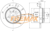 FREMAX BRAKE ROTOR VENTED PAIR REAR BD-6127