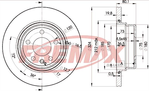 FREMAX BRAKE ROTOR VENTED PAIR REAR BD-6849