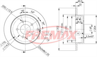 FREMAX BRAKE ROTOR SOLID PAIR REAR BD-7032