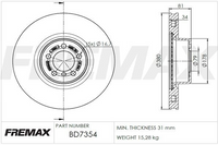FREMAX CARBON+ FRONT RANGEROVER 380MM BD-7354