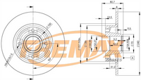 FREMAX BRAKE ROTOR SOLID EACH REAR BD-7823