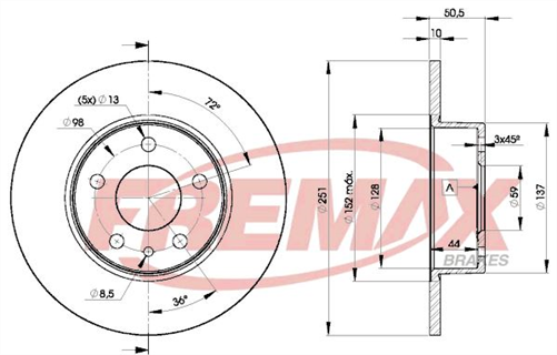 BRAKE ROTOR SOLID PAIR REAR BD-8684