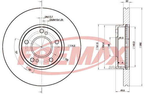 FREMAX BRAKE DISC FRONT PAIR BD-8801