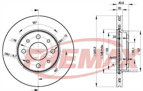 FREMAX BRAKE ROTOR VENTED PAIR FRONT BD-8929
