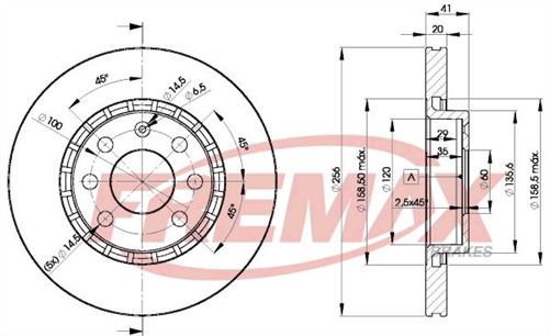 FREMAX BRAKE DISC FRONT PAIR BD-9046