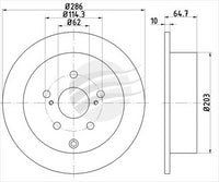 BREMTEC TRADE LINE BRAKE DISC ROTOR REAR BDR10031TL