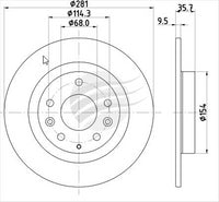 BREMTEC TRADE LINE BRAKE DISC ROTOR REAR PAIR BDR10036TL