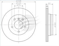 BREMTEC EURO-LINE BRAKE DISC ROTOR PAIR BDR10540EL