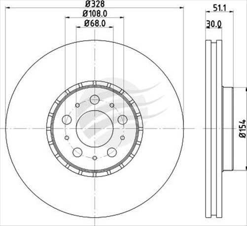 BREMTEC EURO-LINE BRAKE DISC ROTOR PAIR BDR16135EL