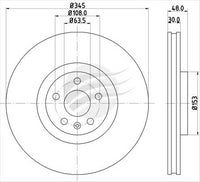 BREMTEC EURO-LINE GEOZINC BRAKE DISC PAIR BDR16136EL