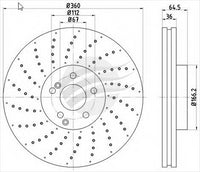 BREMTEC EURO-LINE HC BRAKE DISC ROTOR BDR16659ELH