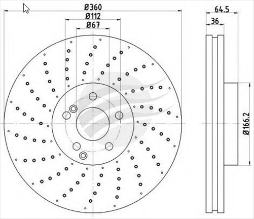 BREMTEC EURO-LINE HC BRAKE DISC ROTOR BDR16659ELH