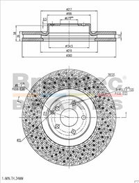 BREMTEC EURO-LINE BRAKE DISC ROTOR BDR16660EL