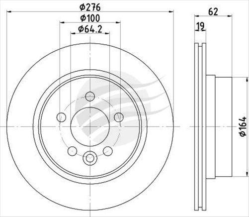 EUROLINE [EACH] MG6 1.8L REAR 276MM BDR16830EL
