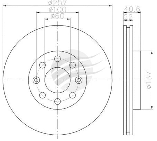 BREMTEC EURO-LINE BRAKE DISC ROTOR PAIR BDR17350EL