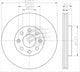 BREMTEC EURO-LINE BRAKE DISC ROTOR PAIR BDR17350EL