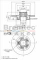 BREMTEC EURO-LINE BRAKE DISC ROTOR BDR17640EL