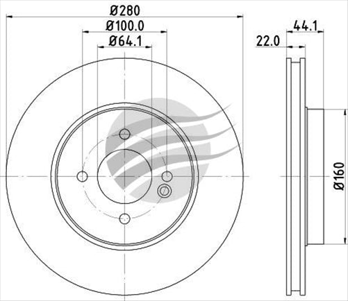 BREMTEC EURO-LINE BRAKE ROTOR (PAIR) MINI R56 FRONT 280MM BDR17750EL