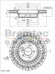 BREMTEC EURO-LINE BRAKE DISC ROTOR BDR17890EL