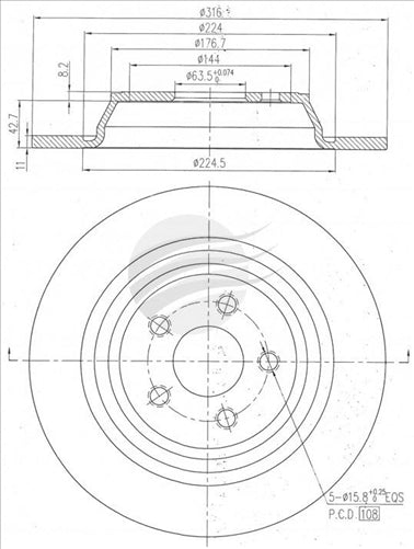BREMTEC BRAKE ROTORS FORD ESCAPE REAR SOLID 316MM BDR18001TL