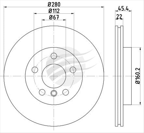 BREMTEC EURO-LINE BRAKE DISC ROTOR PAIR BDR18041EL