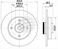 BREMTEC EURO-LINE BRAKE DISC ROTOR BDR18600EL