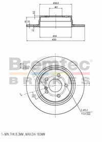 EURO-LINE HC BRAKE DISC ROTOR PAIR BDR20250ELH