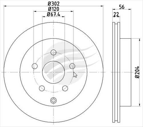 BREMTEC TRADE LINE BRAKE DISC ROTOR REAR BDR20270TL