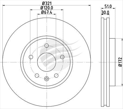 BREMTEC TRADE LINE BRAKE ROTOR HOLDEN VF FRONT 321mm BDR20280TL