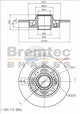 BREMTEC EURO-LINE BRAKE DISC ROTOR BDR20310EL