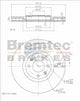 BREMTEC EURO-LINE BRAKE DISC ROTOR PAIR BDR20320EL