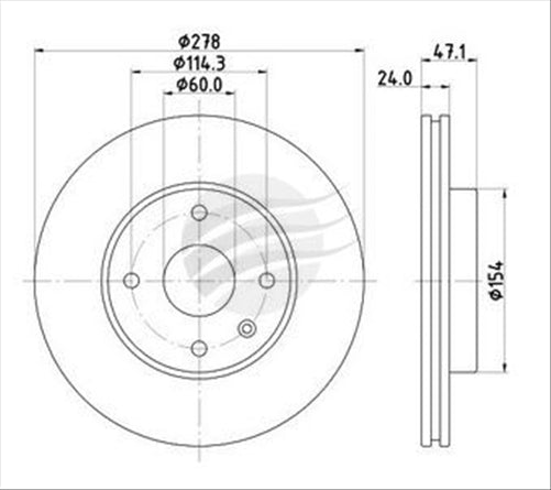 BREMTEC TRADE LINE BRAKE DISC ROTOR FRONT BDR2038TL