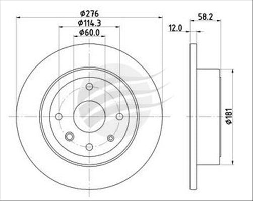 BREMTEC TRADE LINE BRAKE DISC ROTOR REAR BDR2039TL