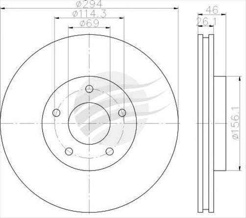 BREMTEC EURO-LINE BRAKE DISC ROTOR PAIR BDR21010EL
