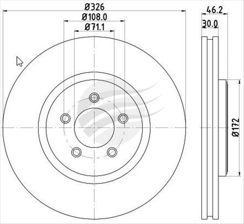 BREMTEC EURO-LINE BRAKE DISC ROTOR PAIR BDR21109EL