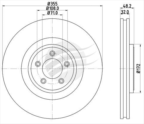 BREMTEC EURO-LINE BRAKE DISC ROTOR PAIR BDR21110EL