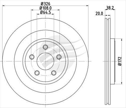BREMTEC EURO-LINE BRAKE DISC ROTOR PAIR BDR21111EL