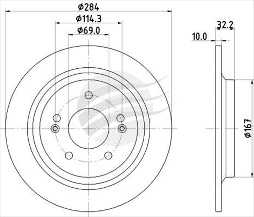 BREMTEC TRADE LINE ROTOR EACH HYUNDAI KONA REAR 2017- BDR21293TL