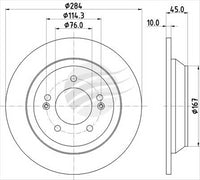 BREMTEC TRADELINE ROTOR KIA SELTOS REAR 284MM BDR21294TL