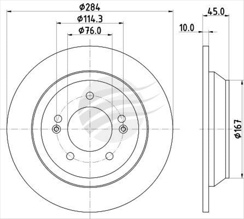 BREMTEC TRADELINE ROTOR KIA SELTOS REAR 284MM BDR21294TL
