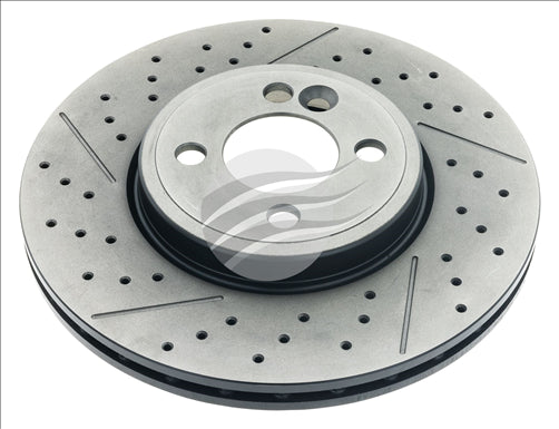 BREMTEC EVOLVE CARBON+ ROTOR (PAIR) MINI FRONT SLOTTED/DRILLED BDR22350EV