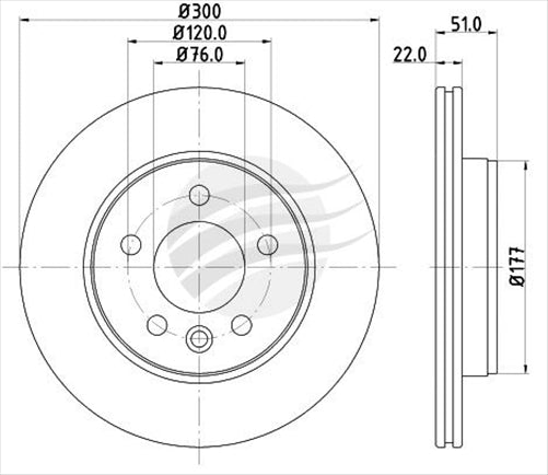 BREMTEC EVOLVE F2S SLOTTED ROTOR VW AMAROK V6 REAR 300MM BDR22441EV