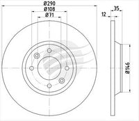 BREMTEC EURO-LINE BRAKE DISC ROTOR PAIR BDR22680EL