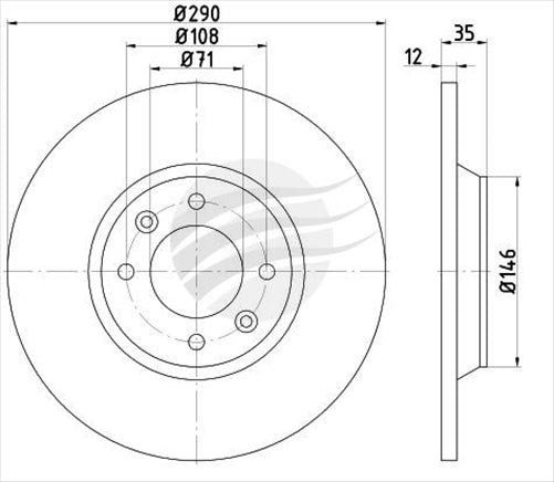 BREMTEC EURO-LINE BRAKE DISC ROTOR PAIR BDR22680EL