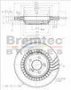 BREMTEC EURO-LINE BRAKE DISC ROTOR BDR22910EL