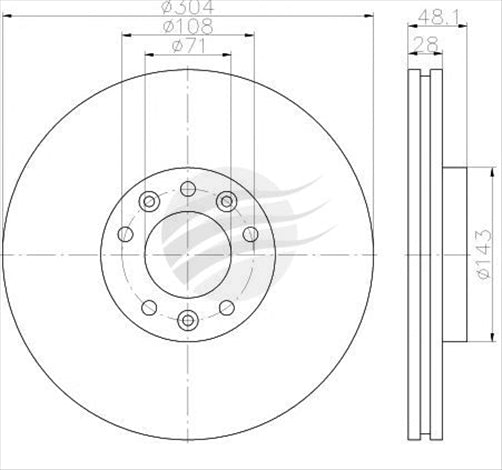 BREMTEC EURO-LINE BRAKE DISC ROTOR PAIR BDR22930EL
