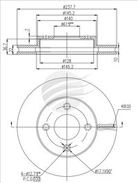 BREMTEC TRADE LINE BRAKE ROTOR EACH FRONT NISSAN MICRA BDR2326TL