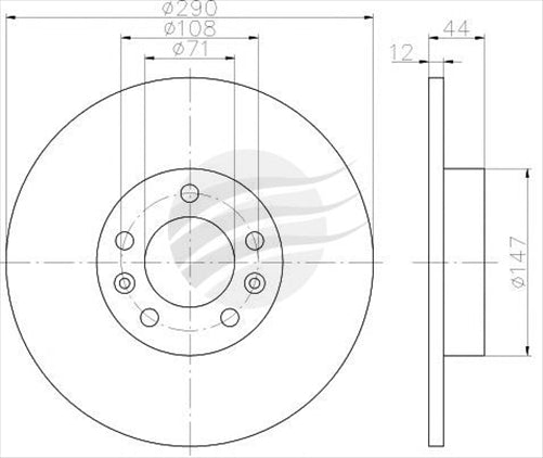 BREMTEC EURO-LINE BRAKE DISC ROTOR PAIR BDR23450EL