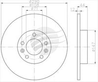 BREMTEC EURO-LINE BRAKE DISC ROTOR PAIR BDR23450EL