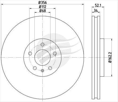 BREMTEC EURO-LINE BRAKE DISC ROTOR BDR23480EL